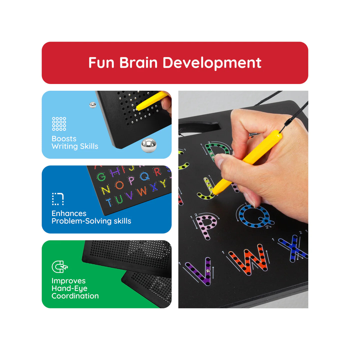 MoriFinds Double-Sided Magnetic Drawing Board (Upper-Case)
